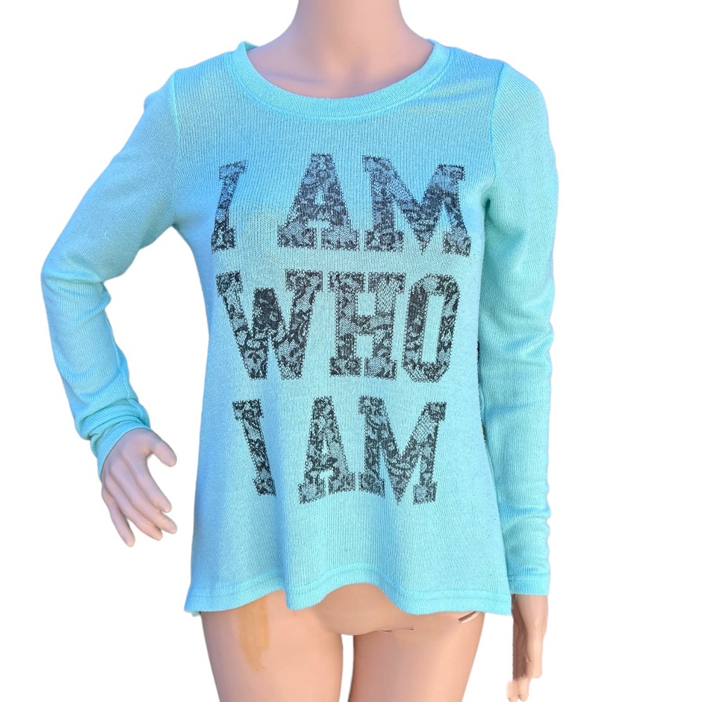 Women's Stranded Long Sleeve Thin Sweater Top